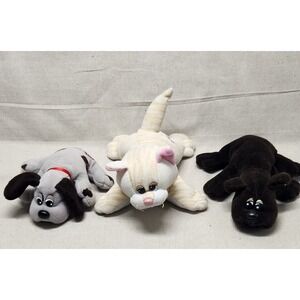 Lot 3 Vintage Tonka Pound Puppies Purries Kitties Mini Plush Toys